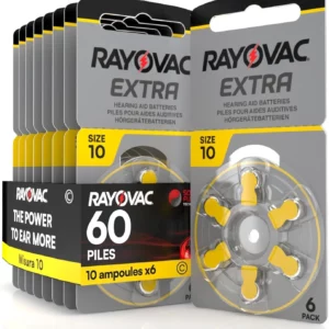 60 piles auditives rayovac 10 extra advanced / pile auditive