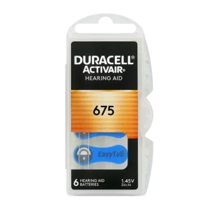 duracell activair piles auditives taille 675 lot de 6